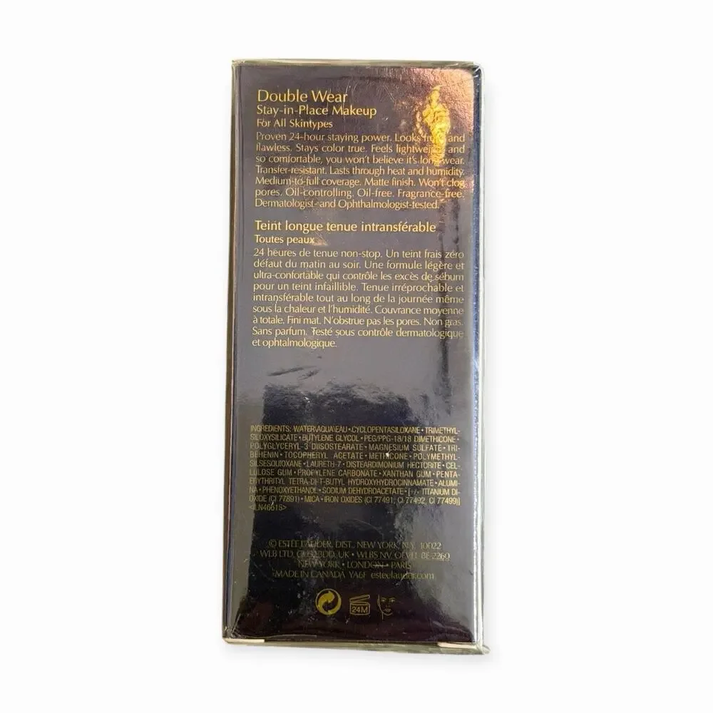 Estee Lauder Double Wear Foundation 1C0 Shell 1oz 30ml SPF 10 Matte NIB Sealed